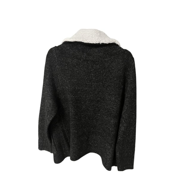 Love Tree Open Front Cardigan Shacket Sherpa - Picture 4 of 7